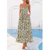 image:imagePRETTYGARDEN Womens 2026 Spring Boho Maxi Dress Eyelet Floral Long Flowy Sundresses Summer Beach Vacation ClothesFloral Army Green