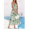 image:imagePRETTYGARDEN Womens 2026 Spring Boho Maxi Dress Eyelet Floral Long Flowy Sundresses Summer Beach Vacation ClothesFloral White Army Green