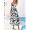 image:imagePRETTYGARDEN Womens 2026 Spring Boho Maxi Dress Eyelet Floral Long Flowy Sundresses Summer Beach Vacation ClothesFloral White Black