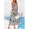 image:imagePRETTYGARDEN Womens 2026 Spring Boho Maxi Dress Eyelet Floral Long Flowy Sundresses Summer Beach Vacation ClothesFloral White Black