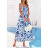 image:imagePRETTYGARDEN Womens 2026 Spring Boho Maxi Dress Eyelet Floral Long Flowy Sundresses Summer Beach Vacation ClothesFloral White Blue