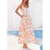 image:imagePRETTYGARDEN Womens 2026 Spring Boho Maxi Dress Eyelet Floral Long Flowy Sundresses Summer Beach Vacation ClothesFloral White Multicolored