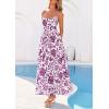 image:imagePRETTYGARDEN Womens 2026 Spring Boho Maxi Dress Eyelet Floral Long Flowy Sundresses Summer Beach Vacation ClothesFloral White Purple