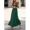 image:imagePRETTYGARDEN Womens 2026 Summer Casual Maxi Dresses Cap Sleeve V Neck Smocked Long Pockets Party Sundress Vacation OutfitsGreen