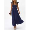 image:imagePRETTYGARDEN Womens 2026 Summer Casual Maxi Dresses Cap Sleeve V Neck Smocked Long Pockets Party Sundress Vacation OutfitsRoyal Blue