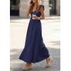 image:imagePRETTYGARDEN Womens 2026 Summer Casual Maxi Dresses Cap Sleeve V Neck Smocked Long Pockets Party Sundress Vacation OutfitsRoyal Blue