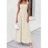 image:imagePRETTYGARDEN Womens Maxi Striped Dress 2026 Summer Sleeveless Square Neck Smocked A Line Long Flowy Spring Vacation SundressBeige Striped