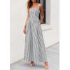 image:imagePRETTYGARDEN Womens Maxi Striped Dress 2026 Summer Sleeveless Square Neck Smocked A Line Long Flowy Spring Vacation SundressBlack Striped