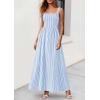 image:imagePRETTYGARDEN Womens Maxi Striped Dress 2026 Summer Sleeveless Square Neck Smocked A Line Long Flowy Spring Vacation SundressBlue Striped
