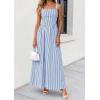 image:imagePRETTYGARDEN Womens Maxi Striped Dress 2026 Summer Sleeveless Square Neck Smocked A Line Long Flowy Spring Vacation SundressDark Blue Striped