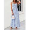 image:imagePRETTYGARDEN Womens Maxi Striped Dress 2026 Summer Sleeveless Square Neck Smocked A Line Long Flowy Spring Vacation SundressDark Blue Striped