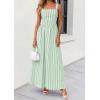 image:imagePRETTYGARDEN Womens Maxi Striped Dress 2026 Summer Sleeveless Square Neck Smocked A Line Long Flowy Spring Vacation SundressGreen Striped