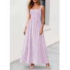 image:imagePRETTYGARDEN Womens Maxi Striped Dress 2026 Summer Sleeveless Square Neck Smocked A Line Long Flowy Spring Vacation SundressPurple Striped