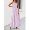 image:imagePRETTYGARDEN Womens Maxi Striped Dress 2026 Summer Sleeveless Square Neck Smocked A Line Long Flowy Spring Vacation SundressPurple Striped