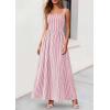 image:imagePRETTYGARDEN Womens Maxi Striped Dress 2026 Summer Sleeveless Square Neck Smocked A Line Long Flowy Spring Vacation SundressRed Striped