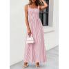 image:imagePRETTYGARDEN Womens Maxi Striped Dress 2026 Summer Sleeveless Square Neck Smocked A Line Long Flowy Spring Vacation SundressRed Striped