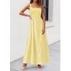 image:imagePRETTYGARDEN Womens Maxi Striped Dress 2026 Summer Sleeveless Square Neck Smocked A Line Long Flowy Spring Vacation SundressYellow Striped