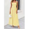 image:imagePRETTYGARDEN Womens Maxi Striped Dress 2026 Summer Sleeveless Square Neck Smocked A Line Long Flowy Spring Vacation SundressYellow Striped