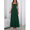 image:imagePRETTYGARDEN Womens Summer Dresses 2026 Sleeveless Elegant Square Neck Aline Swing Maxi Beach Wedding Guest Dress PocketsDark Green