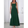 image:imagePRETTYGARDEN Womens Summer Dresses 2026 Sleeveless Elegant Square Neck Aline Swing Maxi Beach Wedding Guest Dress PocketsDark Green
