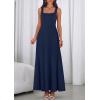image:imagePRETTYGARDEN Womens Summer Dresses 2026 Sleeveless Elegant Square Neck Aline Swing Maxi Beach Wedding Guest Dress PocketsNavy