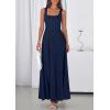 image:imagePRETTYGARDEN Womens Summer Dresses 2026 Sleeveless Elegant Square Neck Aline Swing Maxi Beach Wedding Guest Dress PocketsNavy