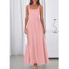 image:imagePRETTYGARDEN Womens Summer Dresses 2026 Sleeveless Elegant Square Neck Aline Swing Maxi Beach Wedding Guest Dress PocketsPink