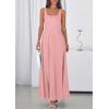 image:imagePRETTYGARDEN Womens Summer Dresses 2026 Sleeveless Elegant Square Neck Aline Swing Maxi Beach Wedding Guest Dress PocketsPink
