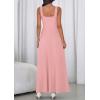 image:imagePRETTYGARDEN Womens Summer Dresses 2026 Sleeveless Elegant Square Neck Aline Swing Maxi Beach Wedding Guest Dress PocketsPink