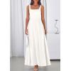image:imagePRETTYGARDEN Womens Summer Dresses 2026 Sleeveless Elegant Square Neck Aline Swing Maxi Beach Wedding Guest Dress PocketsWhite