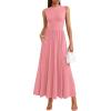 image:imagePRETTYGARDEN Summer Maxi Dresses for Women 2026 Sleeveless A Line Flowy Long Casual Sundress Wedding Guest Fashion ClothingPink