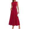 image:imagePRETTYGARDEN Summer Maxi Dresses for Women 2026 Sleeveless A Line Flowy Long Casual Sundress Wedding Guest Fashion ClothingRed