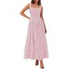 image:imagePRETTYGARDEN Womens Maxi Striped Dress 2026 Summer Sleeveless Square Neck Smocked A Line Long Flowy Spring Vacation SundressRed Striped
