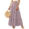 image:imagePRETTYGARDEN Boho Maxi Skirts for Women Trendy Summer 2026 Spring Long Flowy A Line Tiered Skirt Beach Vacation Clothes DressPurple