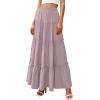 image:imagePRETTYGARDEN Boho Maxi Skirts for Women Trendy Summer 2026 Spring Long Flowy A Line Tiered Skirt Beach Vacation Clothes DressPurple
