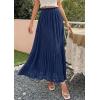 image:imagePRETTYGARDEN Long Skirts for Women Summer Vacation Outfits 2026 Spring Chiffon Elastic Waist Flowy ALine Pleated Midi SkirtDark Blue
