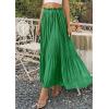 image:imagePRETTYGARDEN Long Skirts for Women Summer Vacation Outfits 2026 Spring Chiffon Elastic Waist Flowy ALine Pleated Midi SkirtGreen