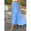 image:imagePRETTYGARDEN Long Skirts for Women Summer Vacation Outfits 2026 Spring Chiffon Elastic Waist Flowy ALine Pleated Midi SkirtLight Blue