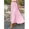 image:imagePRETTYGARDEN Long Skirts for Women Summer Vacation Outfits 2026 Spring Chiffon Elastic Waist Flowy ALine Pleated Midi SkirtPink