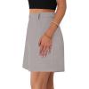 image:imagePRETTYGARDEN Shorts for Women Dressy 2026 Summer Elastic High Waisted Wide Leg Business Casual Work Shorts with PocketsLight Grey