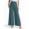 image:imagePRETTYGARDEN Womens Spring Wide Leg Palazzo Pants 2026 Trendy Loose Button High Waist Pleated Work Business Casual TrousersBlue Green