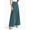 image:imagePRETTYGARDEN Womens Spring Wide Leg Palazzo Pants 2026 Trendy Loose Button High Waist Pleated Work Business Casual TrousersBlue Green