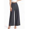 image:imagePRETTYGARDEN Womens Spring Wide Leg Palazzo Pants 2026 Trendy Loose Button High Waist Pleated Work Business Casual TrousersDark Grey