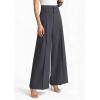 image:imagePRETTYGARDEN Womens Spring Wide Leg Palazzo Pants 2026 Trendy Loose Button High Waist Pleated Work Business Casual TrousersDark Grey