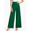 image:imagePRETTYGARDEN Womens Spring Wide Leg Palazzo Pants 2026 Trendy Loose Button High Waist Pleated Work Business Casual TrousersGreen