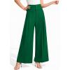 image:imagePRETTYGARDEN Womens Spring Wide Leg Palazzo Pants 2026 Trendy Loose Button High Waist Pleated Work Business Casual TrousersGreen