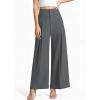 image:imagePRETTYGARDEN Womens Spring Wide Leg Palazzo Pants 2026 Trendy Loose Button High Waist Pleated Work Business Casual TrousersGrey