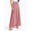 image:imagePRETTYGARDEN Womens Spring Wide Leg Palazzo Pants 2026 Trendy Loose Button High Waist Pleated Work Business Casual TrousersPink
