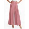 image:imagePRETTYGARDEN Womens Spring Wide Leg Palazzo Pants 2026 Trendy Loose Button High Waist Pleated Work Business Casual TrousersPink