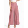 image:imagePRETTYGARDEN Womens Spring Wide Leg Palazzo Pants 2026 Trendy Loose Button High Waist Pleated Work Business Casual TrousersPink